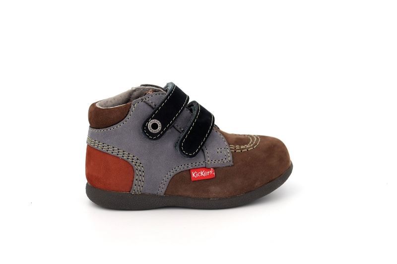 Kickers enf chaussures a scratch babyscratch marron