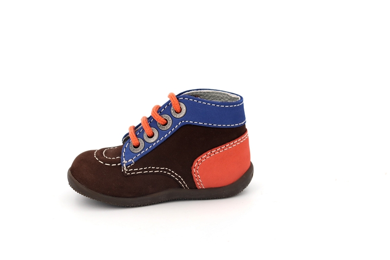 Kickers enf chaussures a lacets bonbon marron8533401_3