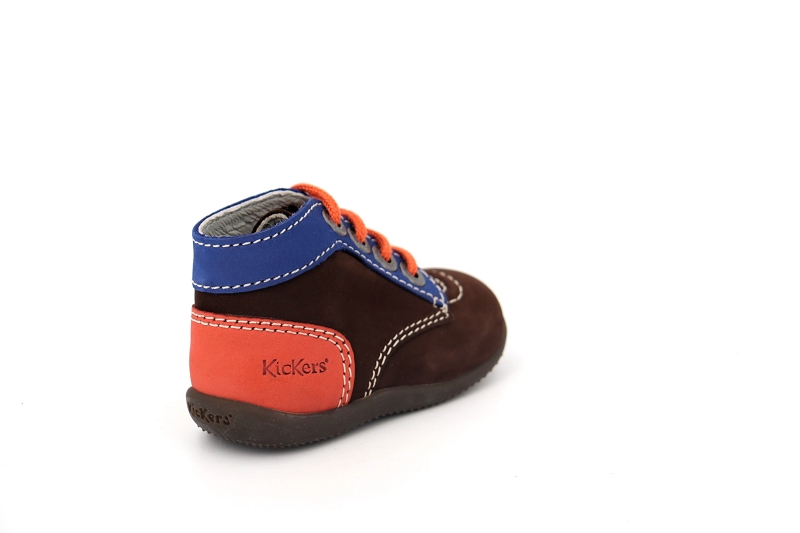 Kickers enf chaussures a lacets bonbon marron8533401_4