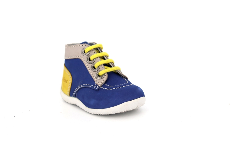 Kickers enf chaussures a lacets bonbon bleu8534801_2