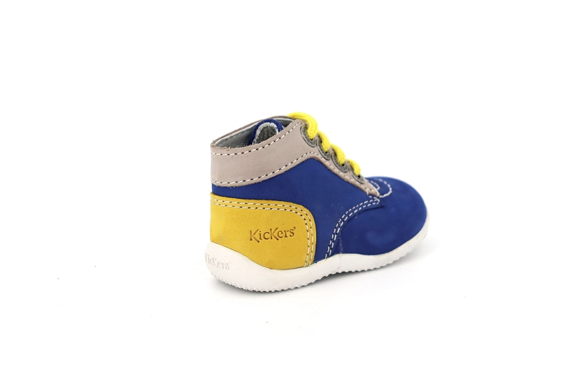 Kickers enf chaussures a lacets bonbon bleu8534801_4