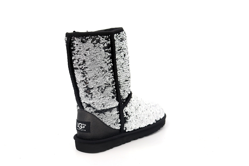 Ugg boots et bottines classic short sparkles argent8547401_4