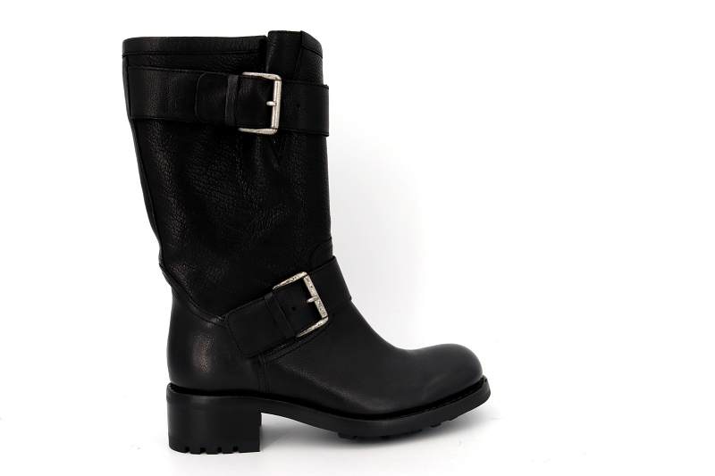 Free lance boots et bottines biker 7 mid strap noir