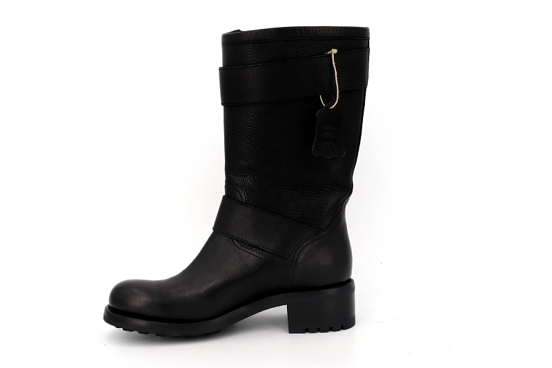 Free lance boots et bottines biker 7 mid strap noir8553401_3