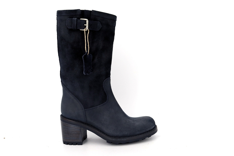 Free lance boots et bottines biker 7 mid gero bleu