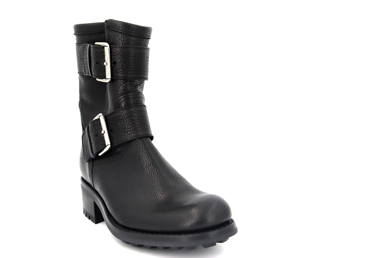 Free lance boots et bottines biker 4 mini strap noir8554501_2