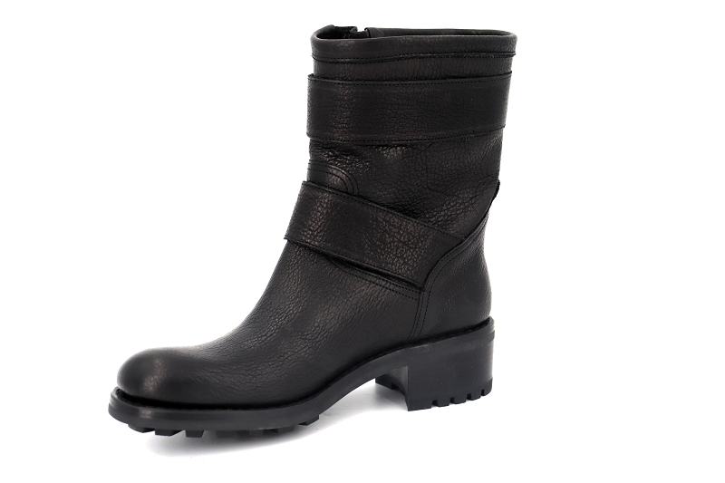 Free lance boots et bottines biker 4 mini strap noir8554501_3