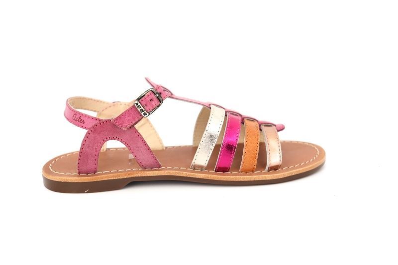Aster sandales nu pieds vibride rose