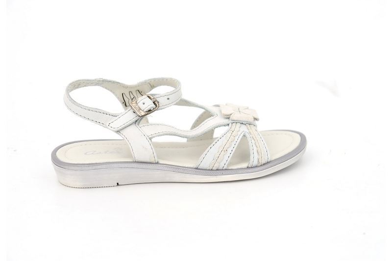 Aster sandales nu pieds jokari blanc