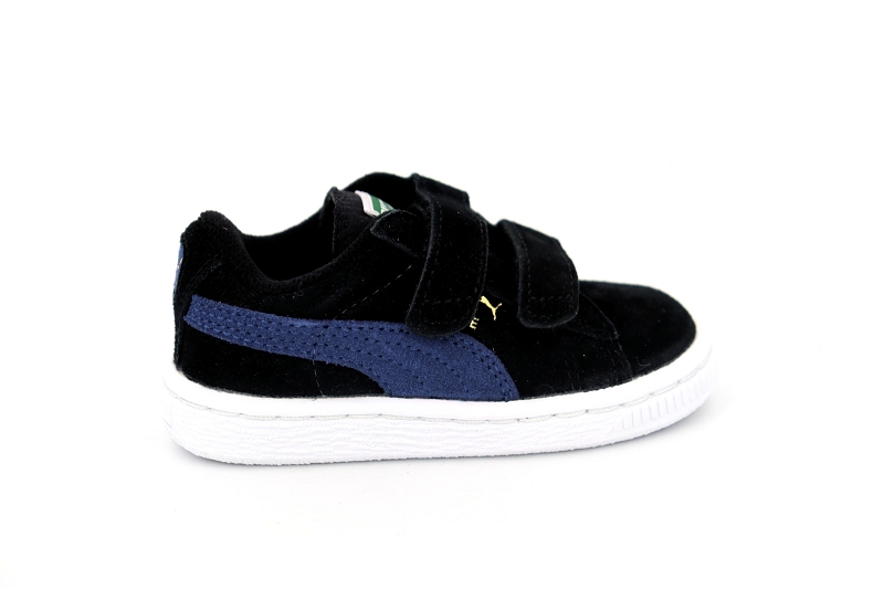 Puma  enf baskets suede 2 straps noir