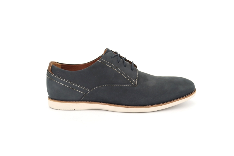 Clarks derbies franson plain bleu