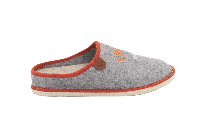 Chausse mouton chaussons pantoufles calou raclette gris