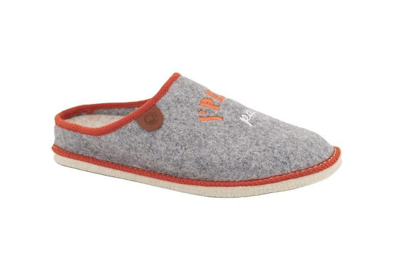 Chausse mouton chaussons pantoufles calou raclette gris9506301_2