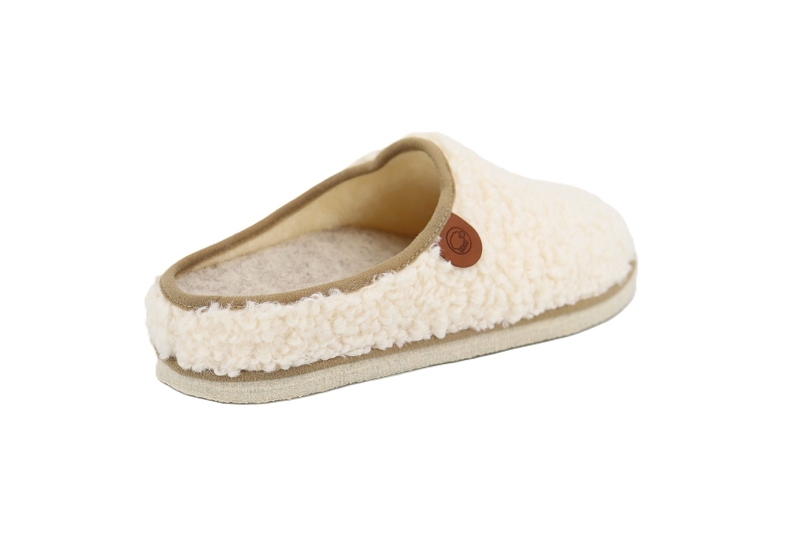 Chausse mouton chaussons pantoufles calou lainey blanc9506401_4