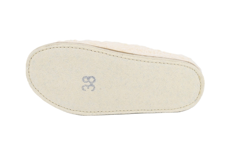 Chausse mouton chaussons pantoufles calou lainey blanc9506401_5