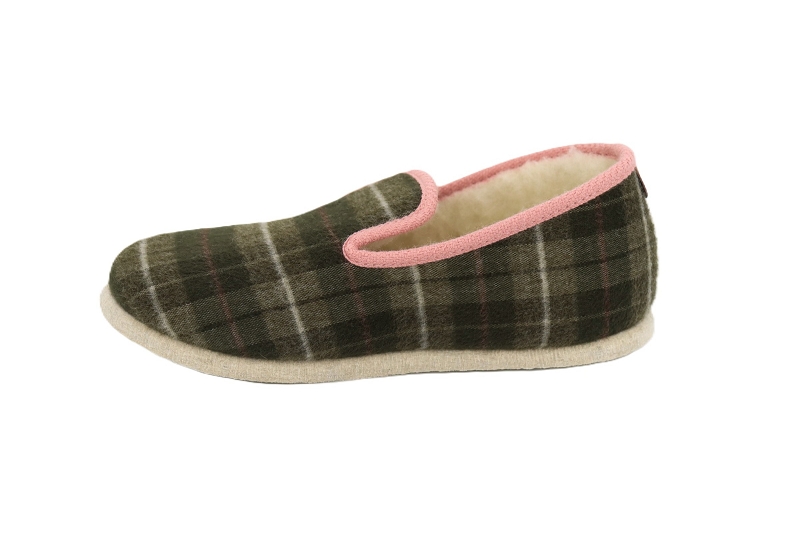 Chausse mouton chaussons pantoufles inver vert9506601_3