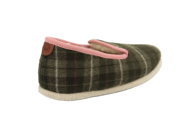 Chausse mouton chaussons pantoufles inver vert9506601_4