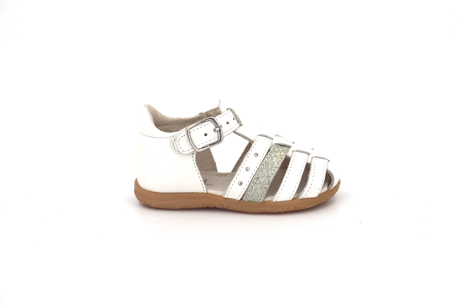 Rue de la Chaussure Noel sandales nu pieds mini lady blanc fille
