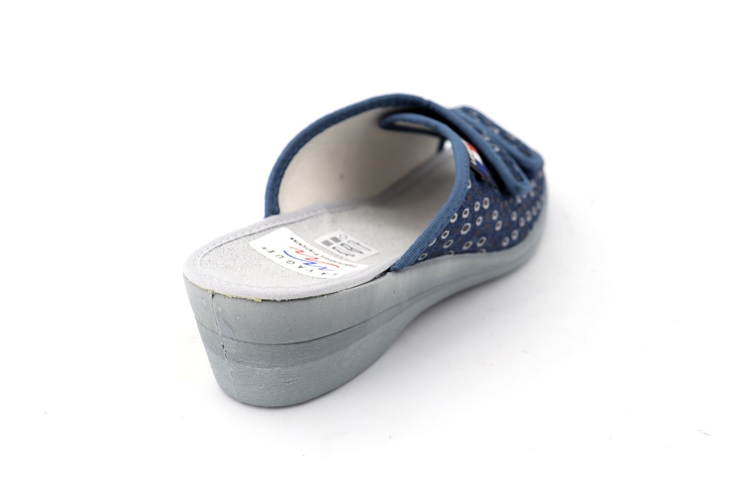 Chaussons Pantoufles Homme Bleu À Fermeture Scratch Cher Chaudes Hiver Italien