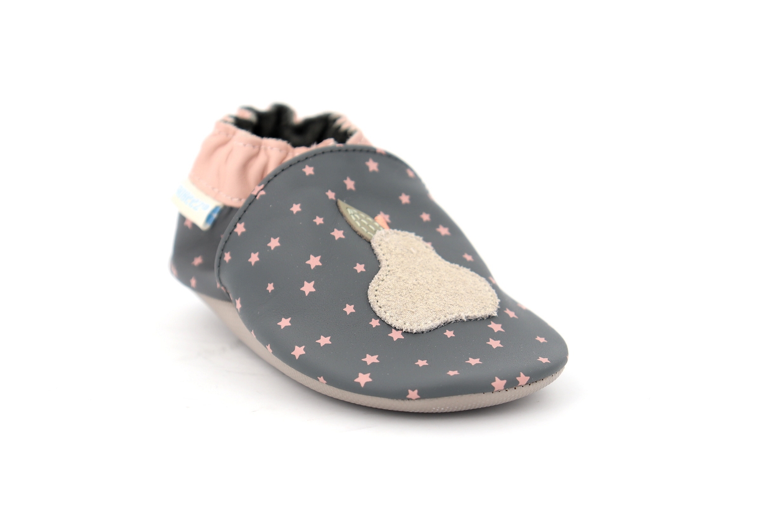 Goldpear - Chaussons souples gris foncé pour fille - Robeez ©